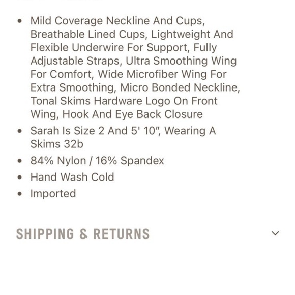 Skims WEIGHTLESS DEMI BRA ONYX / 32DD - Picture 10 of 10